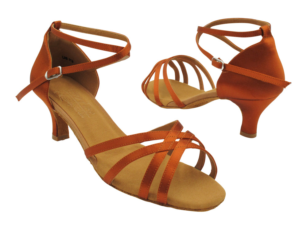 C1628 Copper Tan Satin with 2" Slim Heel (MTXZ) in the photo
