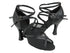 C1630 Black Leather & Black Mesh with 3" Flare heel in the photo