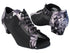 C1643 199 Black Grey Flower Satin_Black Mesh with women&