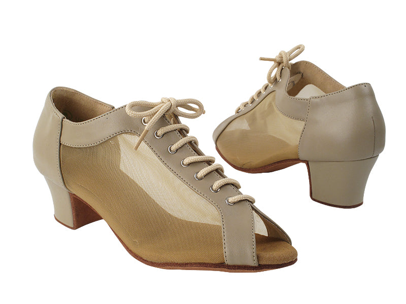 C1643 219 Beige Faux Leather with NJ_1.6&quot; Heel in the photo