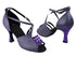 C1651 BH2 Purple Sparkle_BC14 Light Purple Light Leather with 3.5" Flare heel in the photo