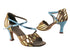 C1659 BD39 Zebra Tan_BC10 Light Blue Light Leather_S_H with 3" heel in the photo