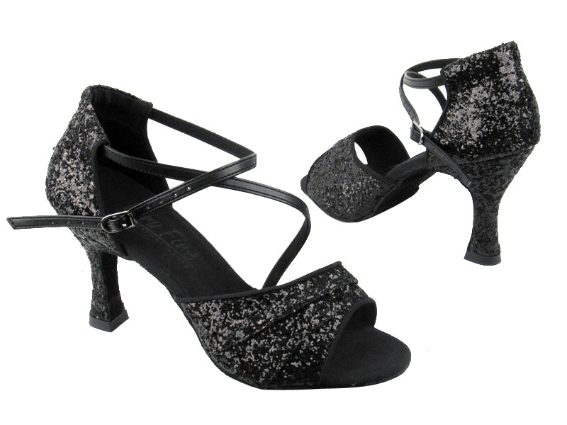 C1659 BF16 Black Sparkle_Whole Shoes with 3&quot; heel in the photo