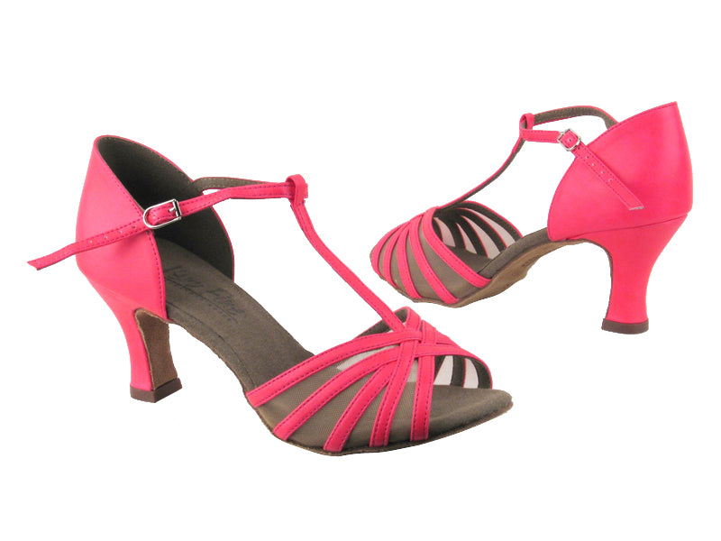 C16612 BA54 Fluorescent Magenta_Flesh Mesh with 2.5&quot; heel in the photo