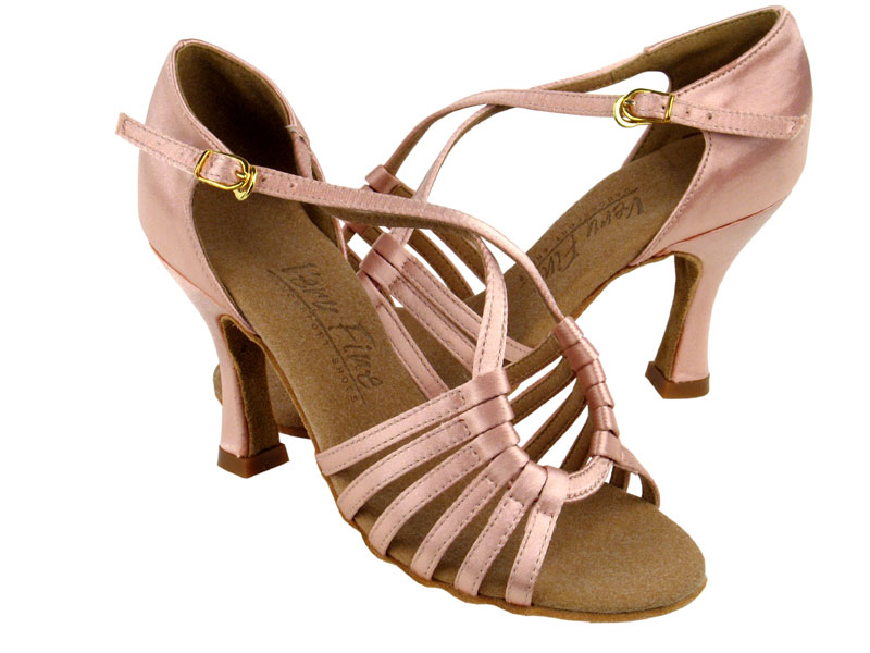 C1661 Flesh Satin with 2.5&quot; heel in photo