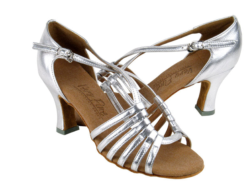 C1661 Silver Leather with 2.5&quot; heel in photo