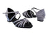 C1670CDB Grey Satin_Black Mesh with 1.5" Heel (NTD) in the photo