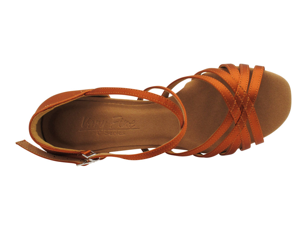 C1670C Copper Tan Satin with 1.5" Medium Heel (NTD) in the photo