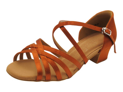 C1670C Copper Tan Satin with 1.5" Medium Heel (NTD) in the photo