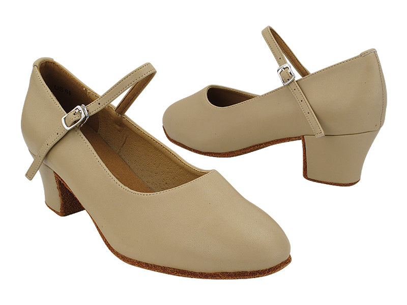 C1682 Beige Leather Vegan with 1.6&quot; Heel (NJ) in the photo