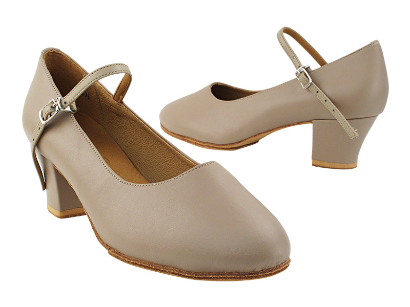 C1682DB Beige Leather with 1.6&quot; Medium Heel (NJ) in the photo