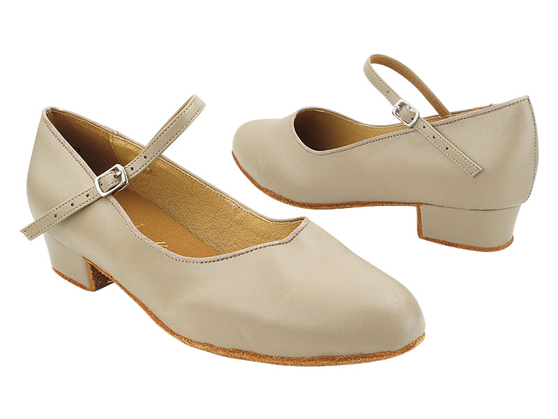 1682FT Beige Leather with Women 1&quot; Heel (8881) in the photo