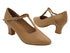 C1682T Beige Brown Leather with 2.2" Thick Cuban Heel (318) in the photo