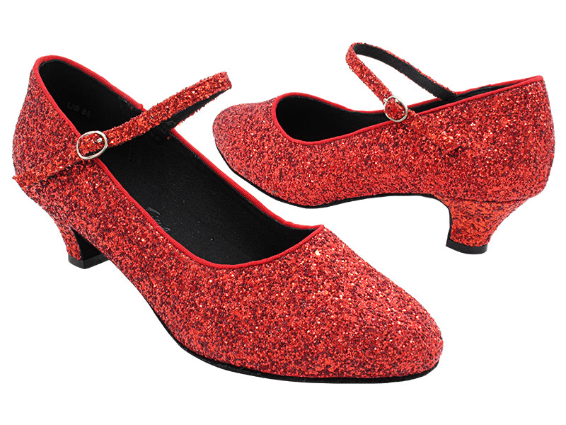 C1682 037 Red Sparkle_Traditional Buckle with 1.2&quot; Cuban Heel (CI) in the photo