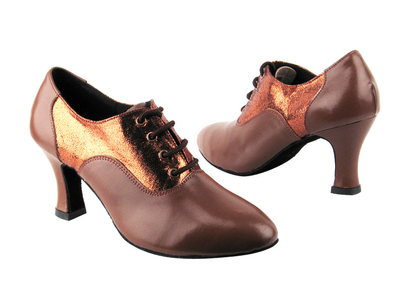 C1688 BB25 Dark Tan Leather_BD38 Illusion Dark Tan with 2.5&quot; heel in the photo