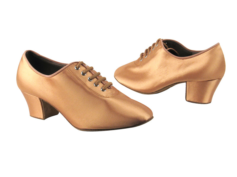 C2001 2 Tan Satin with 1.6" medium heel in the photo
