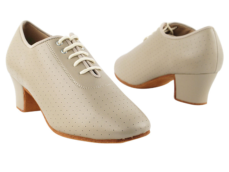 C2001 Beige Leather with 1.6&quot; Medium Heel in the photo