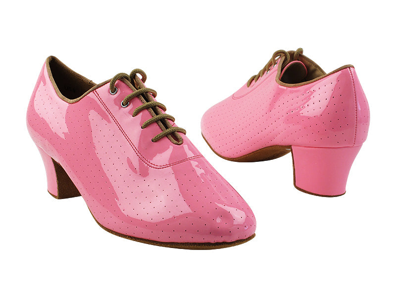 C2001 225 Pink Fluorescent Patent with 1.6&quot; Heel (NJ) in the photo