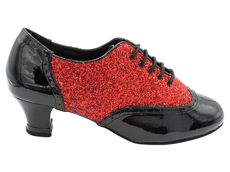 C2008 Black Patent &amp; Red Sparkle with 1.5&quot; Medium Heel (3G09) in the photo