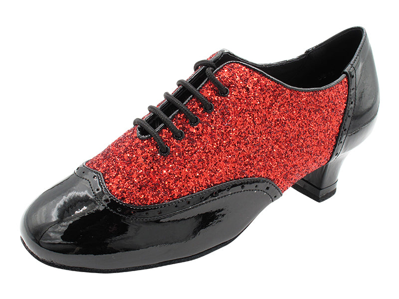 C2008 Black Patent &amp; Red Sparkle with 1.5&quot; Medium Heel (3G09) in the photo