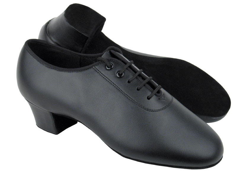 C2302 Black Leather with 1.5&quot; Latin heel in the photo