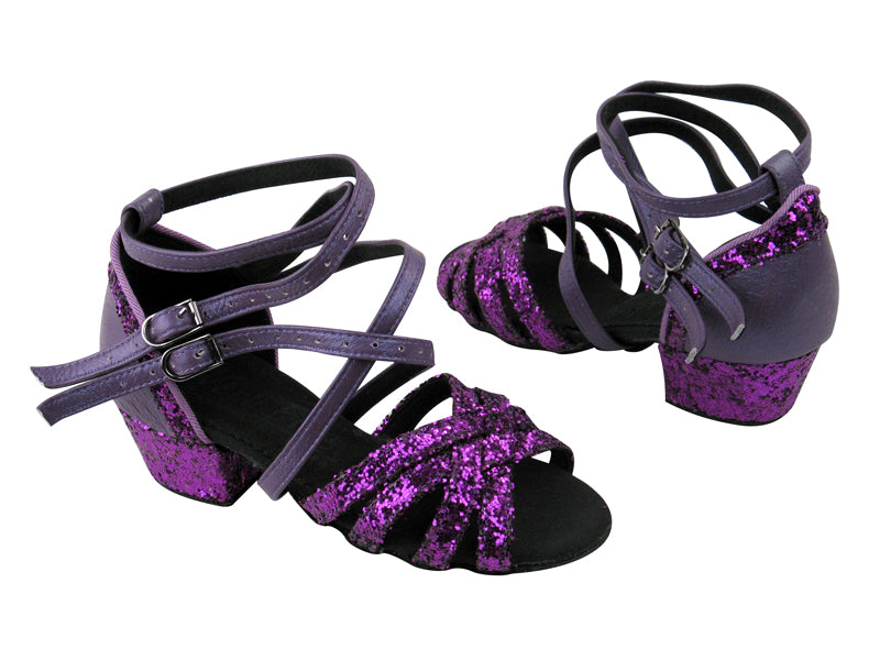 C5008Mirage BH2 Purple Sparkle_BC14 Light Purple with 1_5in NTD heel with 1.5&quot; Medium heel in the photo