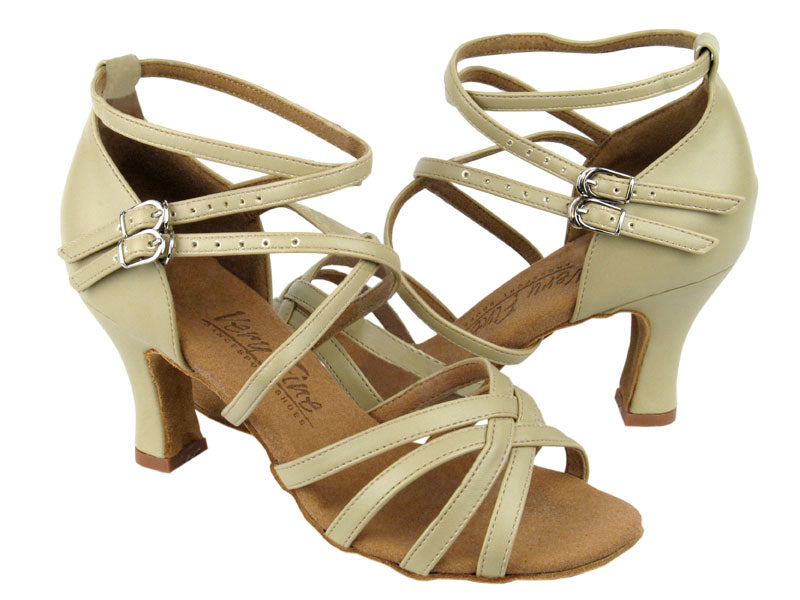 C5008 Beige Leather with 2.5&quot; heel in the photo