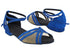 C5017 190 Glitter Dark Blue Satin_Flesh MESH with 1" Heel (8881) in the photo