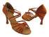 C6005X Copper Tan Satin with 3" Flare Heel in the photo