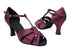 C6006 112 Red Purple Satin with 2.5" PG Heel in the photo