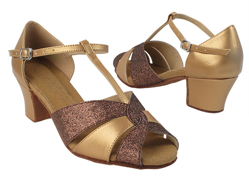 C6006 163 Copper Stardust_X_216 Copper Nude PU with NJ_1.6 inch Heel in the photo