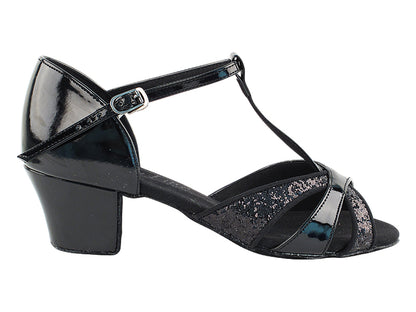 C6016 Noir Scintillant &amp;amp; Noir Verni &amp;amp; Talon Cubain
