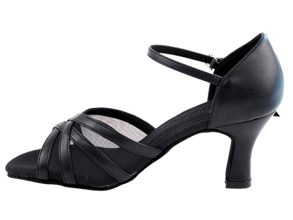 C6027 Black Leather with 2.5&quot; Heel in the photo