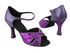 C6029 BH2 Purple Sparkle_BC14 Light Purple Light Leather with 3" heel in the photo