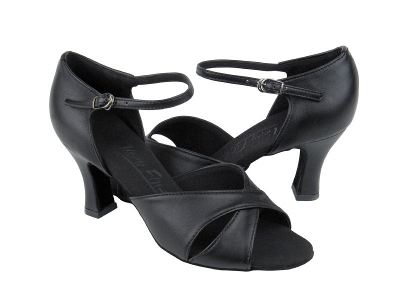 C6029 Black Leather with 2.5&quot; heel in the photo