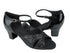 C6029 Black Sparkle & Black Patent with 1.6" medium heel in the photo