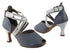 C6033 BC17 Grey Light Leather_BD67 Glitter Silver Satin_S_H with 2.75" heel in the photo
