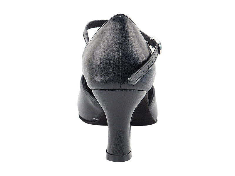 C6819 Black Vegan with 2.5" Heel in the photo