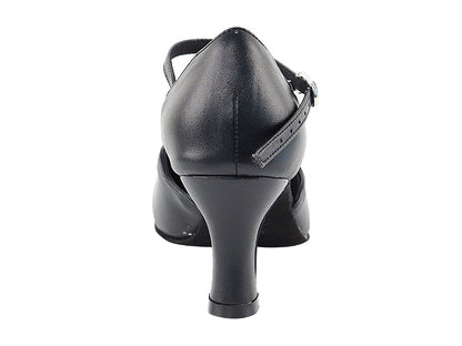 C6819 Black Vegan with 2.5" Heel in the photo