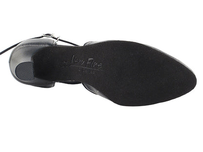 C6819 Black Vegan with 2.5" Heel in the photo