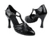C6829 Black Patent with 3" Flare Heel (5059) in the photo