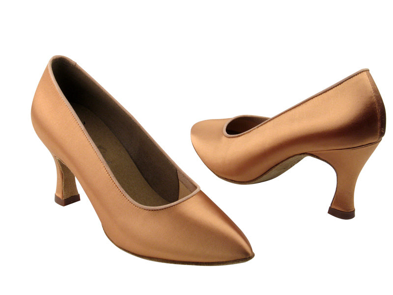 C6901 Tan Satin with 2.75&quot; heel in the photo