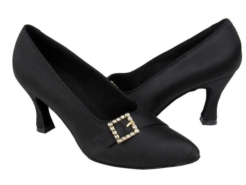 C6904 Black Satin with 2.75&quot; heel in the photo