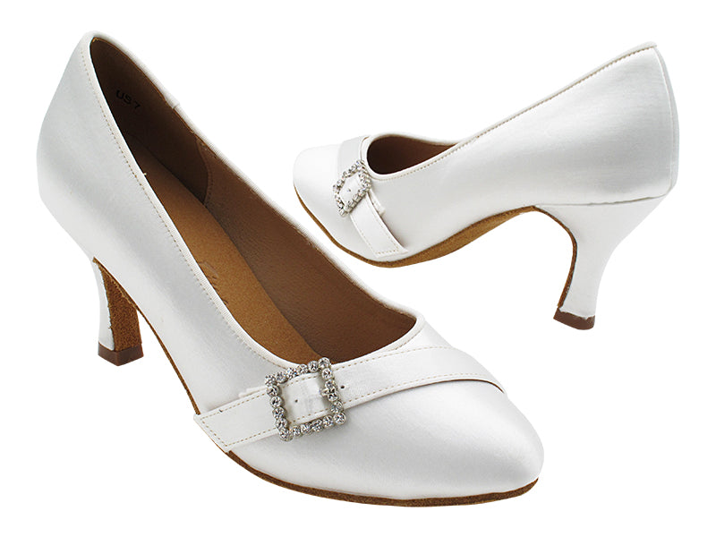 C6904 White Satin with 2.75&quot; heel in the photo