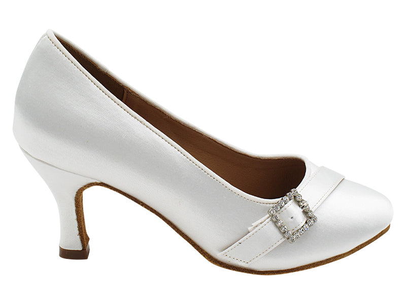 C6904 White Satin with 2.75&quot; heel in the photo