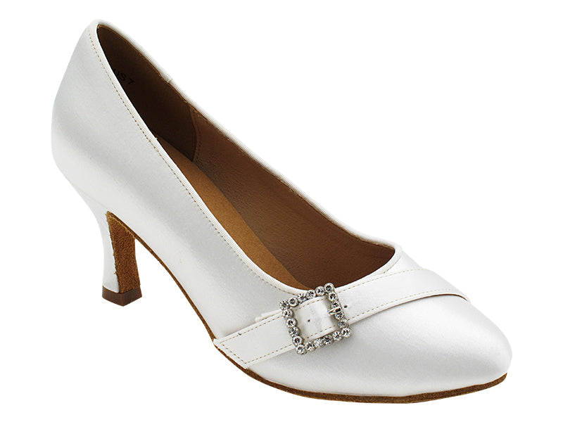 C6904 White Satin with 2.75&quot; heel in the photo