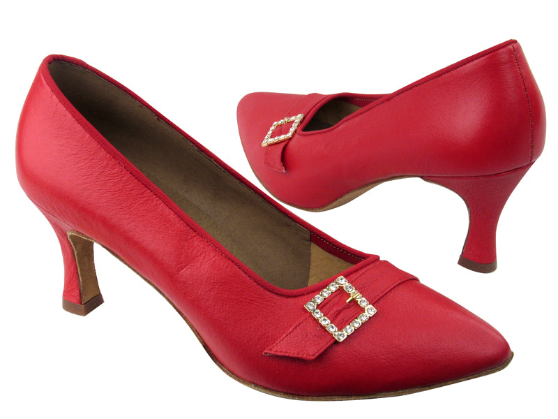 C6904 BC8 Red Light Leather with 2.75&quot; Flare heel in the photo