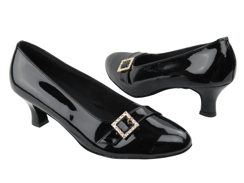 C6904 Black Patent with 2&quot; Slim Cuban heel in the photo