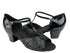 C801 Black Sparkle with 1.6" medium heel in the photo