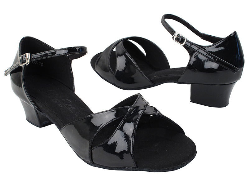 C803 Black Patent with 1.5 inch Heel (Heel Code 200-222) in the photo